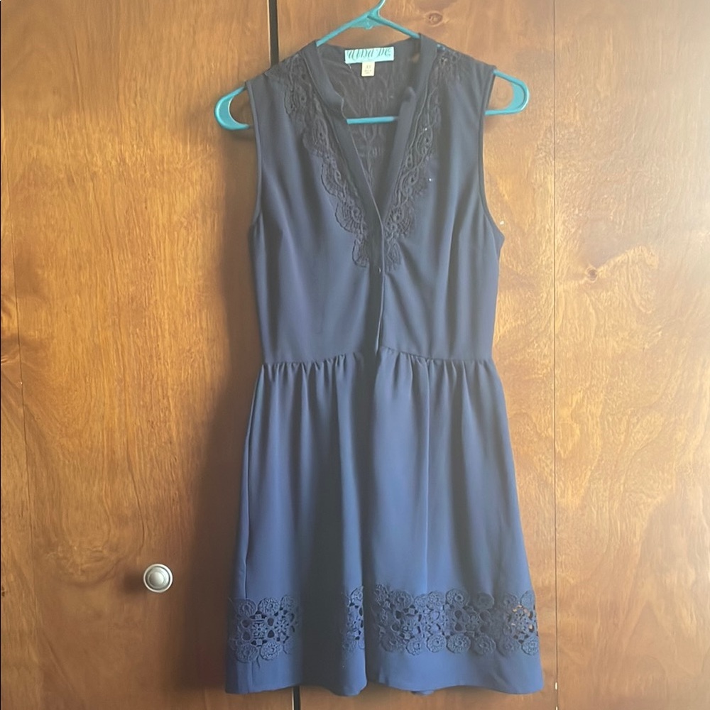 Navy Blue Sleeveless Dress